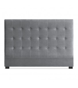 Tête de lit 160cm velours argent Luxy