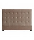 Tête de lit 160cm velours taupe Luxy - 