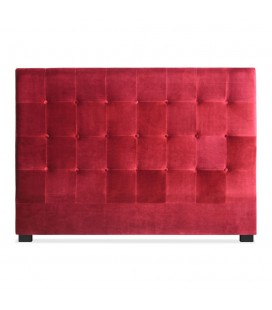 Tête de lit 160cm velours rouge Luxy