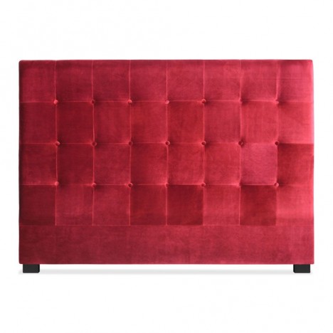 Tête de lit 160cm velours rouge Luxy - 