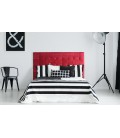 Tête de lit 160cm velours rouge Luxy - 