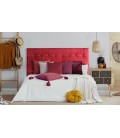 Tête de lit 160cm velours rouge Luxy - 