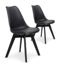 Lot de 2 chaises noir Janala - 