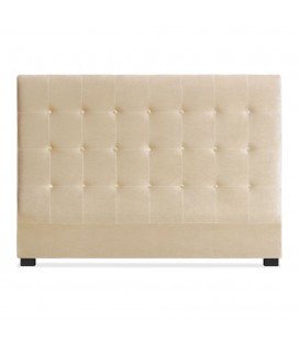 Tête de lit 160cm velours beige Luxy