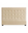 Tête de lit 160cm velours beige Luxy - 