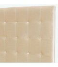 Tête de lit 160cm velours beige Luxy - 