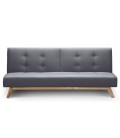 Canapé convertible clic-clac scandinave gris foncé Yazu - 