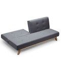 Canapé convertible clic-clac scandinave gris foncé Yazu - 