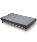 Canapé convertible clic-clac scandinave gris foncé Yazu - 