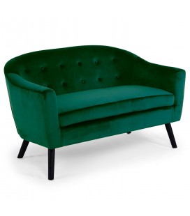 Canapé 2 places scandinave velours vert Fidely