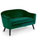 Canapé 2 places scandinave velours vert Fidely - 