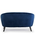 Canapé 3 places scandinave velours bleu Fidely - 