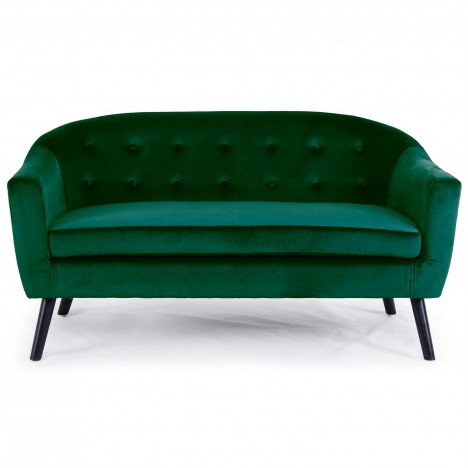 Canapé 3 places scandinave velours vert Fidely - 