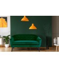 Canapé 3 places scandinave velours vert Fidely - 