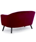 Canapé 3 places scandinave velours bordeaux Fidely - 