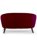 Canapé 3 places scandinave velours bordeaux Fidely - 