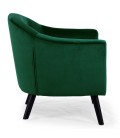 Fauteuil scandinave velours vert Fidely - 