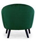 Fauteuil scandinave velours vert Fidely - 