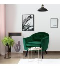 Fauteuil scandinave velours vert Fidely - 