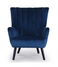 Fauteuil scandinave vidal en velours bleu Manchester - 