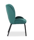 Fauteuil coco velours vert Belvide - 