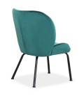 Fauteuil coco velours vert Belvide - 