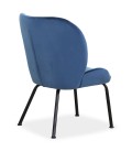 Fauteuil coco velours bleu Belvide - 