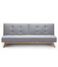 Canapé convertible clic-clac scandinave gris clair Yazu - 