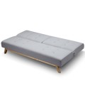 Canapé convertible clic-clac scandinave gris clair Yazu - 