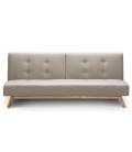 Canapé convertible clic-clac scandinave beige Yazu - 