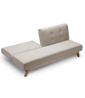 Canapé convertible clic-clac scandinave beige Yazu - 