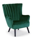 Fauteuil scandinave en velours vert Manchester - 