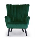 Fauteuil scandinave en velours vert Manchester - 