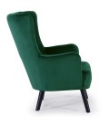 Fauteuil scandinave en velours vert Manchester - 