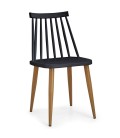 Lot de 2 chaises scandinaves noir Deauville - 