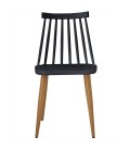 Lot de 2 chaises scandinaves noir Deauville - 