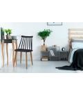 Lot de 2 chaises scandinaves noir Deauville - 