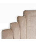 Tête de lit 140 cm velours taupe Madison - 