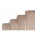 Tête de lit 140 cm velours taupe Madison - 