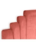 Tête de lit 140 cm velours rose Madison - 