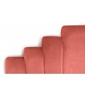 Tête de lit 140 cm velours rose Madison - 