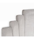 Tête de lit 140 cm velours argent Madison - 