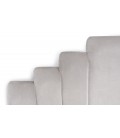 Tête de lit 140 cm velours argent Madison - 