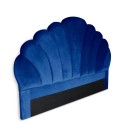 Tête de lit 140 cm velours bleu Ariel - 