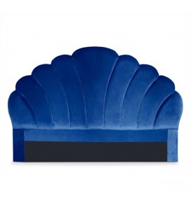 Tête de lit 160 cm velours bleu Ariel