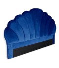 Tête de lit 160 cm velours bleu Ariel - 