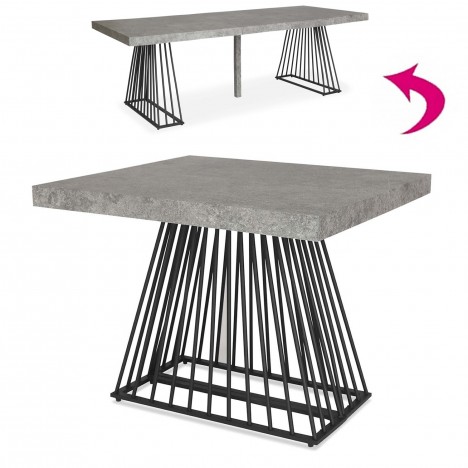 Table extensible effet béton Solixa - 