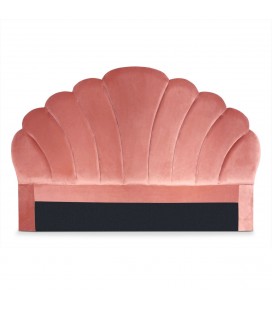 Tête de lit 160 cm velours rose Ariel