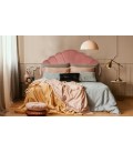 Tête de lit 160 cm velours rose Ariel - 