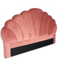 Tête de lit 180 cm velours rose Ariel - 